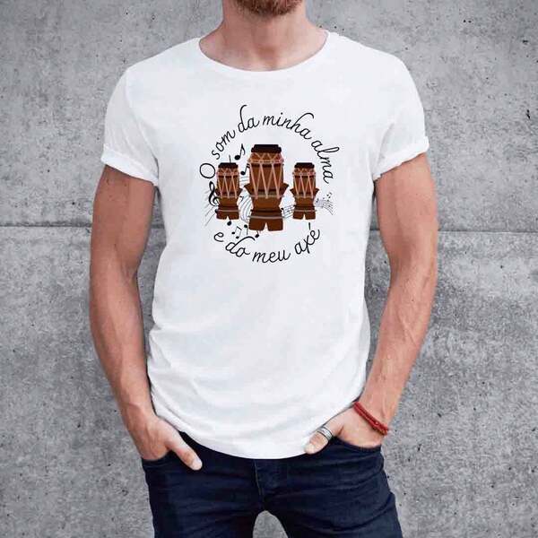 Camiseta Tabaque som da Alma - Umbanda Candomblé - Unissex