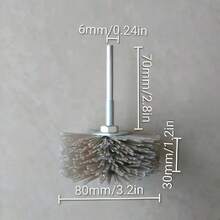 1件装尼龙抛光花头打磨刷适用于红木家具木雕浮雕耐磨抛光工具 - 彩色 - 查看 4