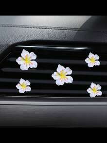 5pcs Cherry Blossom Car Air Vent Clips, Car Accessories Floral Air Vent Decorations - Multicolor - View 14