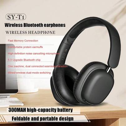 Reletech T1 Bluetooth Wireless Headphones, Minimum Bluetooth 5.3 Support, Fully Wireless Design, Support ANC Active Noise Cancellation And ENC Noise Cancellation, Can Connect Via 3.5mm Audio Cable, Low Latency, Fashionable Appearance, Suitable For Travel, School, Parties, Music Listening, Gifts, Unisex, Brotherly Friendship, Holiday & Birthday Gifts, First Choice Compatible With Apple Users, Applicable To Desktop Computers