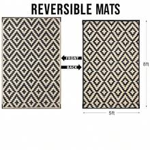 Outdoor Rug Outdoor Rug For Patio , Waterproof Mat,Reversible Plastic Camping Rugs,Rv,Porch,Deck,Camper,Balcony,Backyard