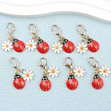 5pcs/8pcs/10pcs Mini Cute Bee/Ladybug And Little Daisy Keychain Set, Fashionable Animal Theme Design, Suitable For Bag Pendant, Very Suitable As Holiday, Perfect For Birthday, Party, Wedding, Back-To-School Season And Graduation Season Christmas Gift Ideas Bag Accessories Lanyards With Id Holder Car Accessories Bag Charms Car Accessories Teacher Friend Sister - Multicolor - View 14