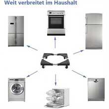 4-Wheeled Stainless Steel Appliance Cart - Adjustable Movable Caster Base, Suitable For Refrigerator, Washing Machine And Dryer - Space-Saving Kitchen Storage Rack, Refrigerator, Movable Stand - Multicolor - View 6