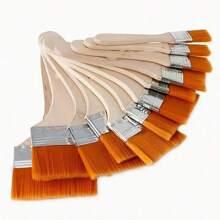 1/5pcs Premium Art Brushes - Various Nylon Bristles, Wooden Handle, Ideal For Acrylic, Oil Painting, Watercolor, Varnish, For Students, Artists, Hobbyists - Durable, Easy To Clean, Long Lasting