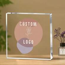 Custom Acrylic Sign - Personalized Logo Or Image, Sleek Modern Design, Desktop Decor, No Power Needed, Ideal For Brand Promotion Or Gift, Personalized Gift | Modern Acrylic Sign | Clear Acrylic Material Back To School