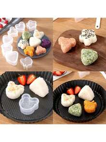 DIY Sushi Mold Onigiri Rice Multi-Shape Cake Rolls Multi-Function Japanese Household Bento Kitchen Baking Cartoon Tools - Multicolor - View 9