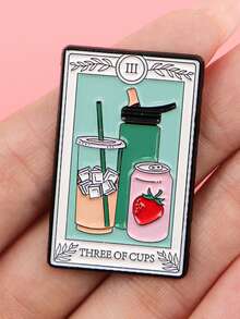 1PC Reminder Tarot Enamel Pin Illustration Brooch Pines Lapel Pins Badge On Backpack Clothes Accessories Fashion Jewelry Gift - Multicolor - View 6