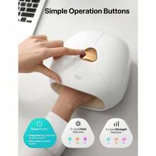 Cordless Hand Massager With Heat And Compression For Finger And Wrist Massager Machine, Mothers Day Gifts - White - View 6