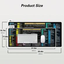 桌垫-Excel 备忘单桌垫-包含各种常用办公软件，如 Excel、Word 等-大号 XL 鼠标垫游戏|办公键盘垫|带有 Excel 快捷键的电脑垫 - 彩色 - 查看 2