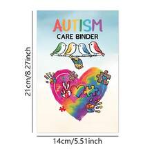 1pc Autism Care Binder,120page Care Plan For Autistic Patients - Multicolor - View 2