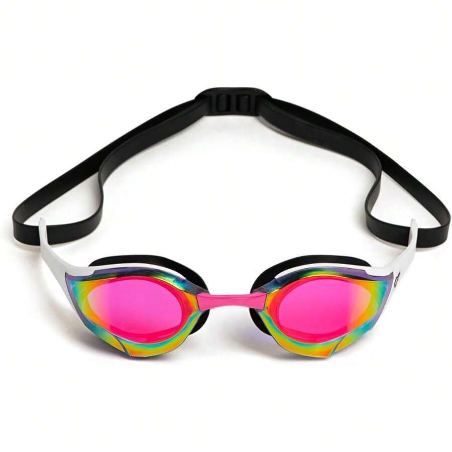 2025 Hottt New Arrivals:ARENA Unisex Cobra Edge Swipe Anti-Fog Racing Swim Goggl For Men And Women Polycarbonate MirrorNon-Mirror LensViolet-White-Black MirrorMirror - Bildfarbe - View 1