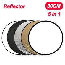 五合一圆形反光板可折叠摄影补光灯电池散光器配件多片式户外摄影背景道具