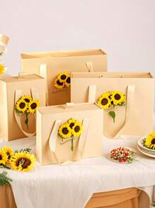 1 Stück Sonnenblumen Geschenkbox, Geschenkbox aus Material und Papier, leicht luxuriös, hochwertiges, sonnenblumenförmige Geschenkbox, geeignet für Heimdekoration, Hochzeitsgeschenk, Hochzeitsjubiläumsgeschenk, Geschenk für Freundin, Muttertagsgeschenk