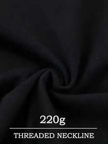 Plus Size Men Rock N Roll Music T-Shirt,Skull And 'defton Es' Band Tribute Printed Casual Soft Short Sleeve Pure Cotton 220gsm Tees - màu đen - Xem 3