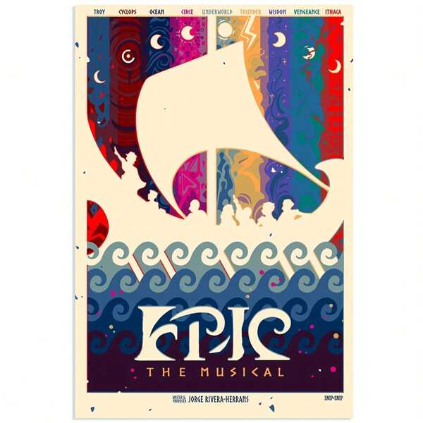 Episches Leinwandplakat - Rahmenlose Wandkunst mit vibranten "The Epic Musical" Design, perfekt für Schlafzimmer, Wohnzimmer & Feiertags-Dekoration - ideales Geschenk für Freunde, Familie & Kollegen