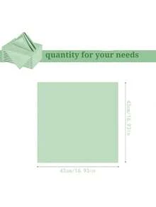 4/8/12/16 Pcs Elegant Sage Green Satin Napkins, 17x17 Inches - Smooth & Silky, Suitable For Dinner And Decoration, Ideal For Weddings, Parties And Graduations - Green - View 2