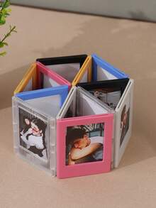 1/4/6/10/20pcs Multi-Color 3-Inch Magnetic Plastic Photo Frames, Magnetic Fridge Stickers For Instant Camera Photos And Mini Cards Display, Personalized Home Fridge Decor, Gift For Friends - Multicolor - View 11