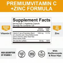 ORGMAX Vitamin C Bioavailable Supplement With Zinc Ascorbic Acid & Zinc Oxide Non-GMO & Gluten-Free Formula - 120pcs - 查看 3