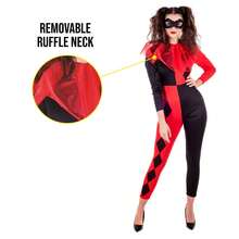 Morph Costumes Fun Shack Women's Jester Costume | Harlequin Fancy Dress For Halloween Parties | Elegant Clown Outfit For Festive Celebrations