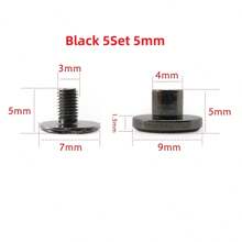 5/10/15 Sets Luggage Leather Metal Craft Solid Screw Nail Rivet Double Curved Head Belt Strap Rivets Book Screws Buttons Snap