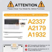 Compatible With MacBook Air 13-Inch M1 Chip A2337 A2179 A1932 Models, Plastic Hard Shell Protective Case & Screen Protector Compatible With MacBook Air 13-Inch, Transparent Pink - Apple - View 6