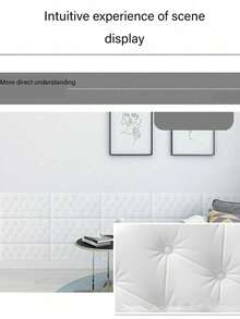 10 件防撞床头板软垫 3D 墙贴自粘泡沫墙贴儿童房榻榻米垫墙面装饰房间装饰墙纸个性贴纸