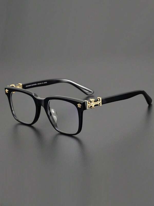 CHARMLIBRARY 2025 Neue Mode Acetat Optikbrille Rahmen, Luxus schwarze Brille für Herren & Damen mit Sehstärke, Stilvolle Business Brille, zu allem passender Brillenrahmen