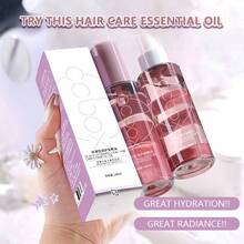 香氛亮泽护发精华，适用于干燥卷曲的头发，免洗发油，持久留香，增强头发光泽，高纯度植物精华 - 乾枯玫瑰色 - 查看 4