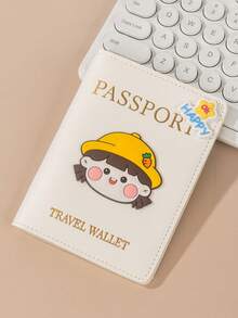 1pc Matte Finish Pu Material Travel Passport Cover With World Map & Letter Print And Fixed Design Passport Holder Passport Case Passport Wallet Passport Bag For Holiday For Vacation Passport Pouch For Flight For Back To School For Men And Women Travel Essentials Travel Accessories Valentine's Day SummerFor Travel Lightweight