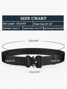2pcs Men's Outdoor Sports Canvas Tactical Quick Release Waist Belt, Suitable For Casual, Outdoor, Hiking