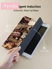 Ayotu Leopard Junk 保护壳适用于三星 Galaxy Tab/iPad、iPad 第 9/8/7 代 10.2 英寸、新款 iPad 第 10 代保护套、Kindle Paperwhite 第 12 代 2024、具有自动唤醒/睡眠功能、四角防摔 - 彩色 - 查看 5