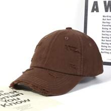 1pc Vintage Distressed Plain Baseball Cap, Unisex Sun Hat For Outdoor, Couples Matching, Valentine's Day Gift
