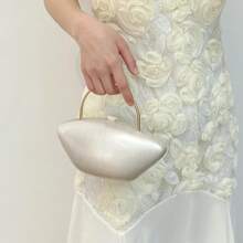 2025 Summer New Acrylic Evening Clutch, Unique Design Metal Chain Shoulder Bag With Magnetic Clasp