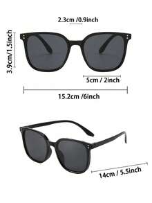 1/3 piezas de gafas de moda clásicas con montura completa y estampado de guepardo multicolor de plástico geométrico para mujer, diseño popular, ideal para festivales musicales, fiestas, salidas y accesorios de playa. - Multicolor - Ver 12