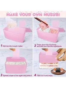 4PCS/Set Onigiri Mold Rice Mold Musubi Maker Kit Musubi Maker Press Classic Triangle Rice Ball Mold Maker Sushi Mold For Lunch Bento And Home DIY - Yellow - View 2