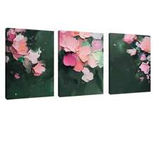 3pcs Modern Abstract Floral Wall Arts Canvas Posters, Neutral And Soft Tones, Optional Frame, Classroom, Office, Home Decoration Hanging Painting ,Wall Art With Frame