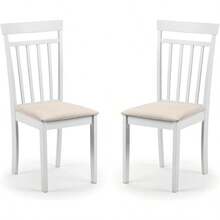 White Wood Coast Dining Chairs Set Of 2 - White - View 1