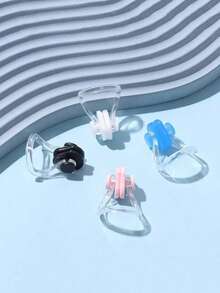 5 Pieces Of Comfortable Silicone Swimming Nose Clips - Waterproof, Reusable, Suitable For Adults, Perfect For Training And Competitive Swimming, Available In White, Blue, Pink And Black - Multicolor - View 2