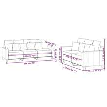 vidaXL 2-teiliges Sofa-Set mit Kissen, dunkelgrüner Samtbezug  Wohnzimmer-Schlafsofa, Heimkino-Sofa, Büro-Sofa