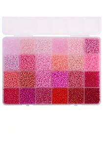 24格3毫米彩色玻璃珠，适用于手工珠宝制作、手链和项链DIY配件[5200颗]