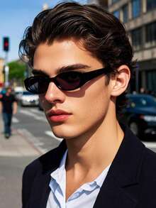 1 Pair Retro Asymmetric Design For Men, Modern Style Suitable For Outdoor, Street Photography And Travel