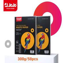 相纸，兼容喷墨打印机，300g/平方米单面哑光，300g/平方米双面哑光，300g/平方米单面光面，300g/平方米双面光面，8.3*11.7英寸，50张，适用于制作相册、作品集、宣传册、海报、宣传材料、产品包装并提供高质量的照片打印。 - 白色 - 查看 14