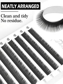 CoMango 12Rows J/B/C 0.07mm Bottom Volume Individual Eyelash Extension Lashes Matte Black Natural Soft Mix5-7mm Lower Lash Bottom Silk Makeup Lash Cilos - Multicolor - View 5