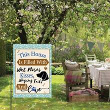 Dog Lovers Garden Flag 30.48 X 45.72 Cm Double Sided Flag Exterior Vertical Holiday Garden Decoration