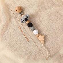 1 szt. personalizowany silikonowo-drewniany wisiorek w kształcie głowy zwierzęcia, dodatek DIY do toreb, plecaków, breloków, naszyjników, dekoracji, funkcja antyzaginieniowy, odpowiedni na jesień/zimę, błyszczy na festiwalach i na powrót do szkoły