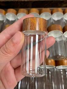 1/3个10ML/20ML/30ML迷你玻璃瓶咖啡豆香料调料坚果食品包装玻璃瓶便携瓶手工材料DIY包装瓶储物瓶迷你玻璃瓶密封罐储物罐包装小瓶 - 彩色 - 查看 3