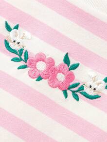 Balabala Girls' Embroidered Suspender Dress Set, Sweet & Stylish Look - White and Red - View 6