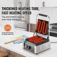 Commercial Panini Press Grill Electric Sandwich Maker Grill 9x9- - 1 - View 3