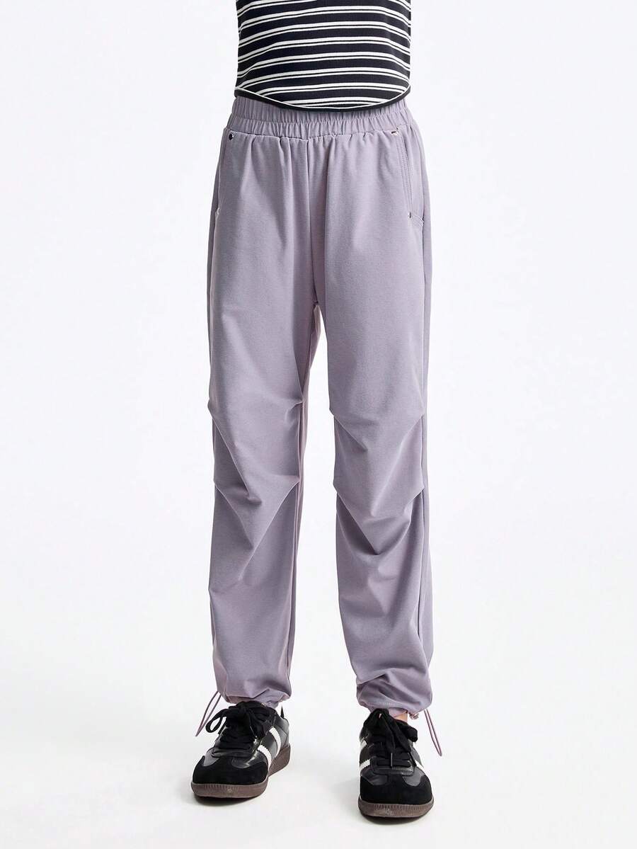 Annil Children's Clothing: Girls, Boys, Adults, Knitted Long Pants For Summer - Purple - View 1