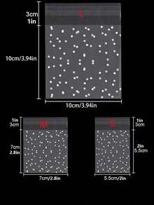 100 个磨砂圆点自粘袋时尚款式适合毕业季、婚礼、生日、母亲节、食品袋、糖果袋、节日礼品包装袋、烘焙包装用品 - 彩色 - 查看 2